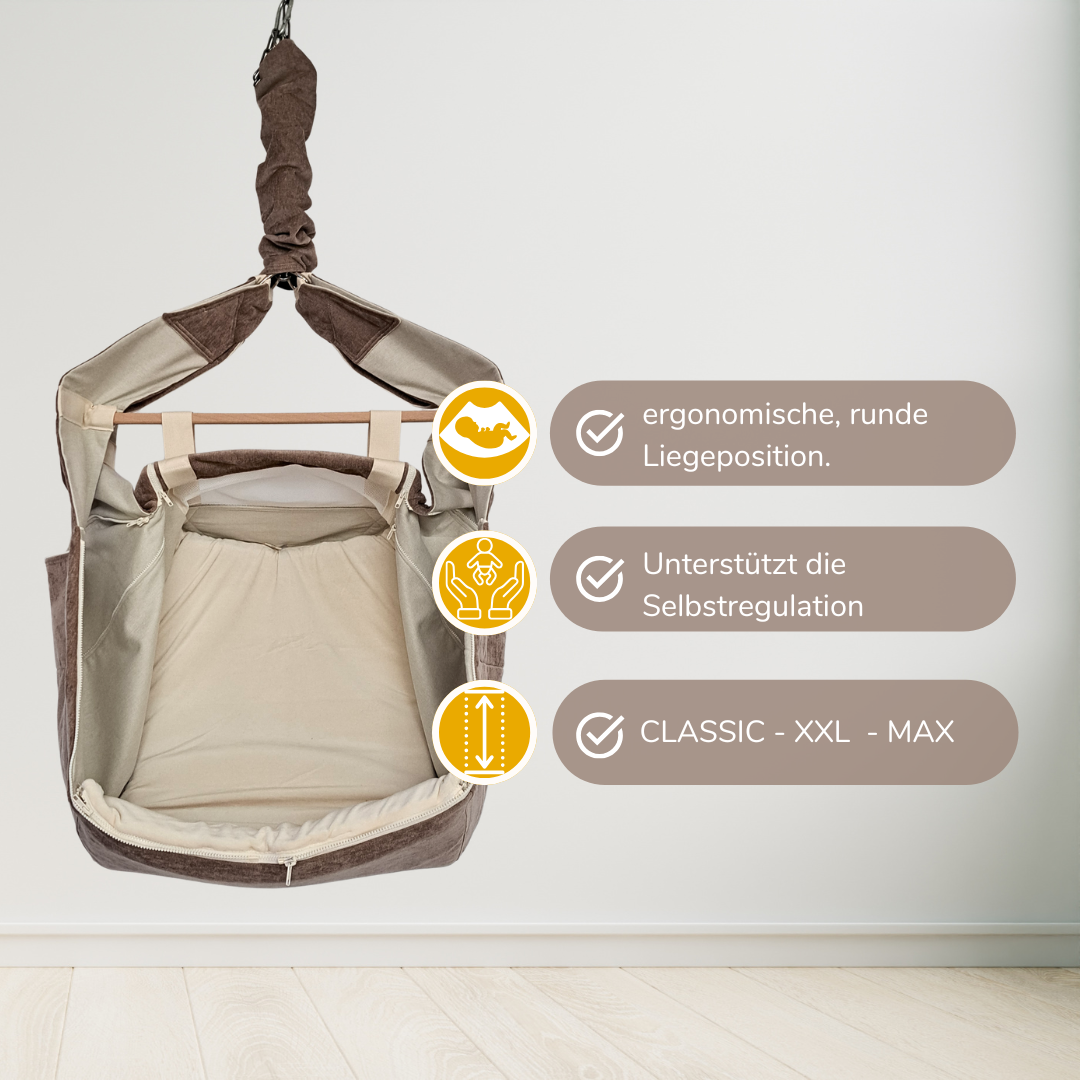 WOMBAGEE® Advanced Federwiege "MOUSSE" - Wombagee Wiegenmanufaktur