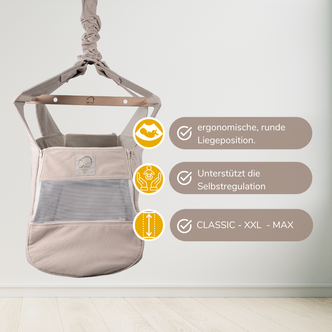 WOMBAGEE® Advanced Federwiege "PEARL" - Wombagee Wiegenmanufaktur