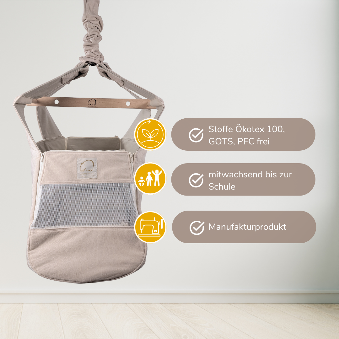 WOMBAGEE® Advanced Federwiege "PEARL" - Wombagee Wiegenmanufaktur