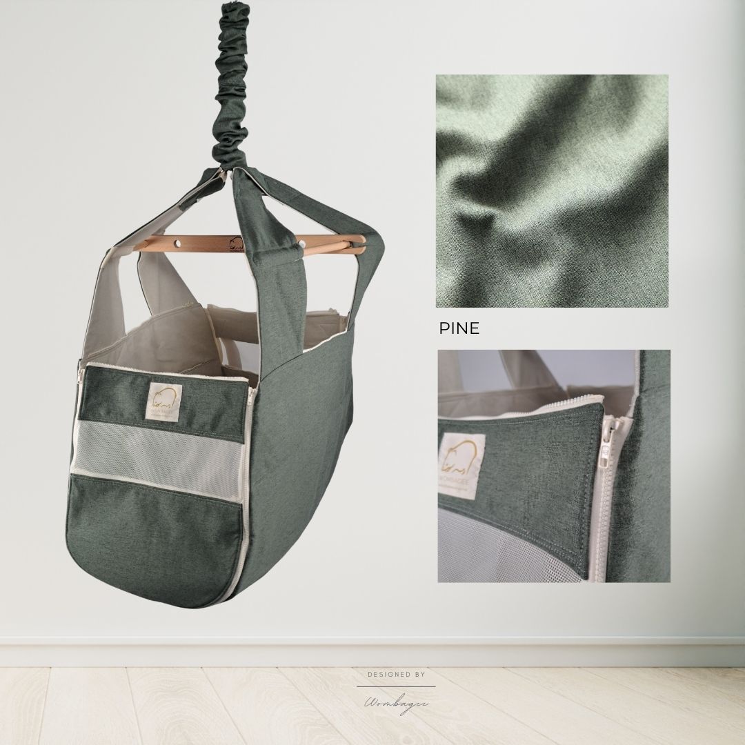 WOMBAGEE® Advanced CLASSIC Federwiege für Kinder bis 40kg in grün