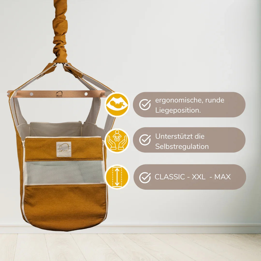 WOMBAGEE® Advanced Federwiege "SUNBEAM" - Wombagee Wiegenmanufaktur