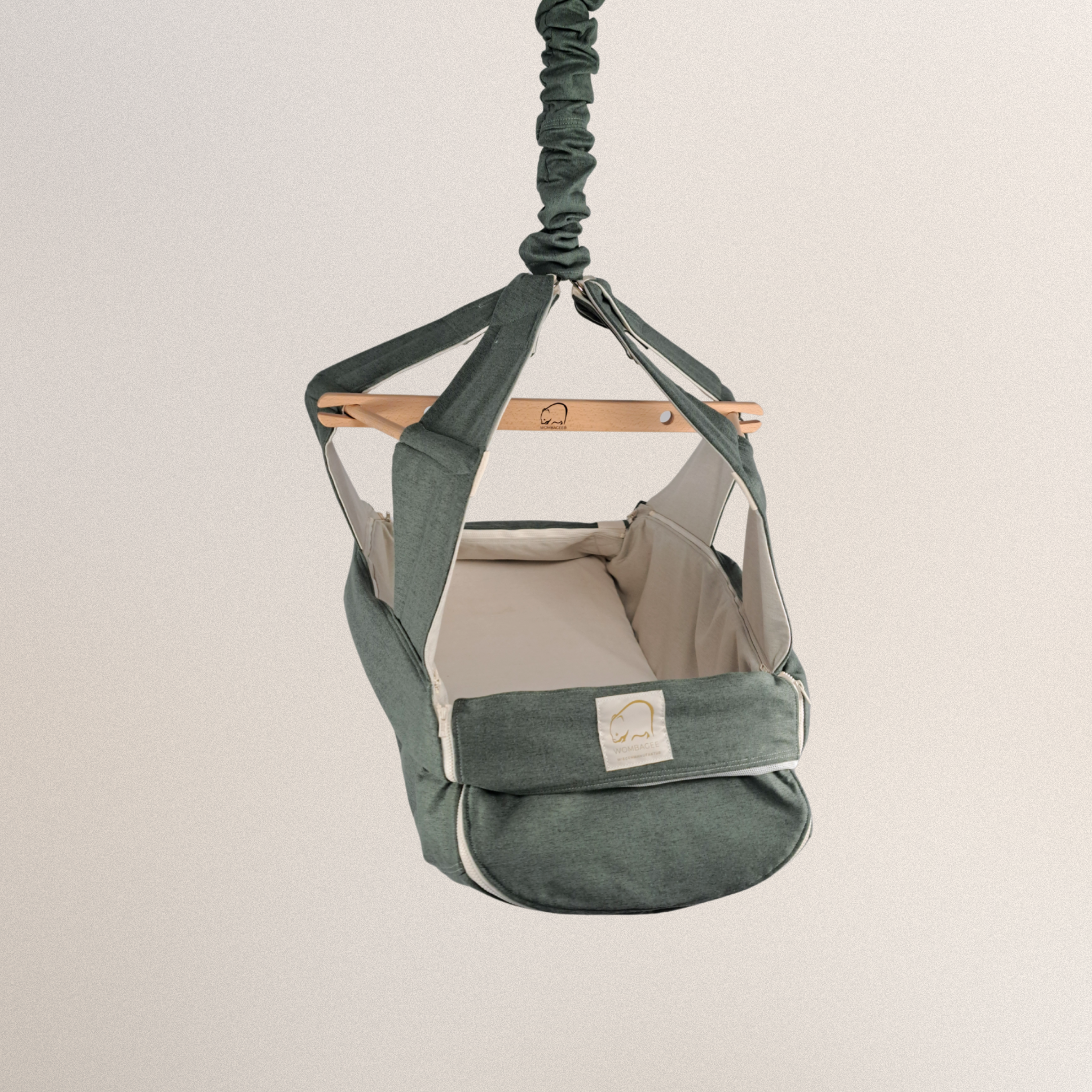 WOMBAGEE® CLASSIC Hängewiege für Kinder bis 40kg in grün und kurze Einstellung