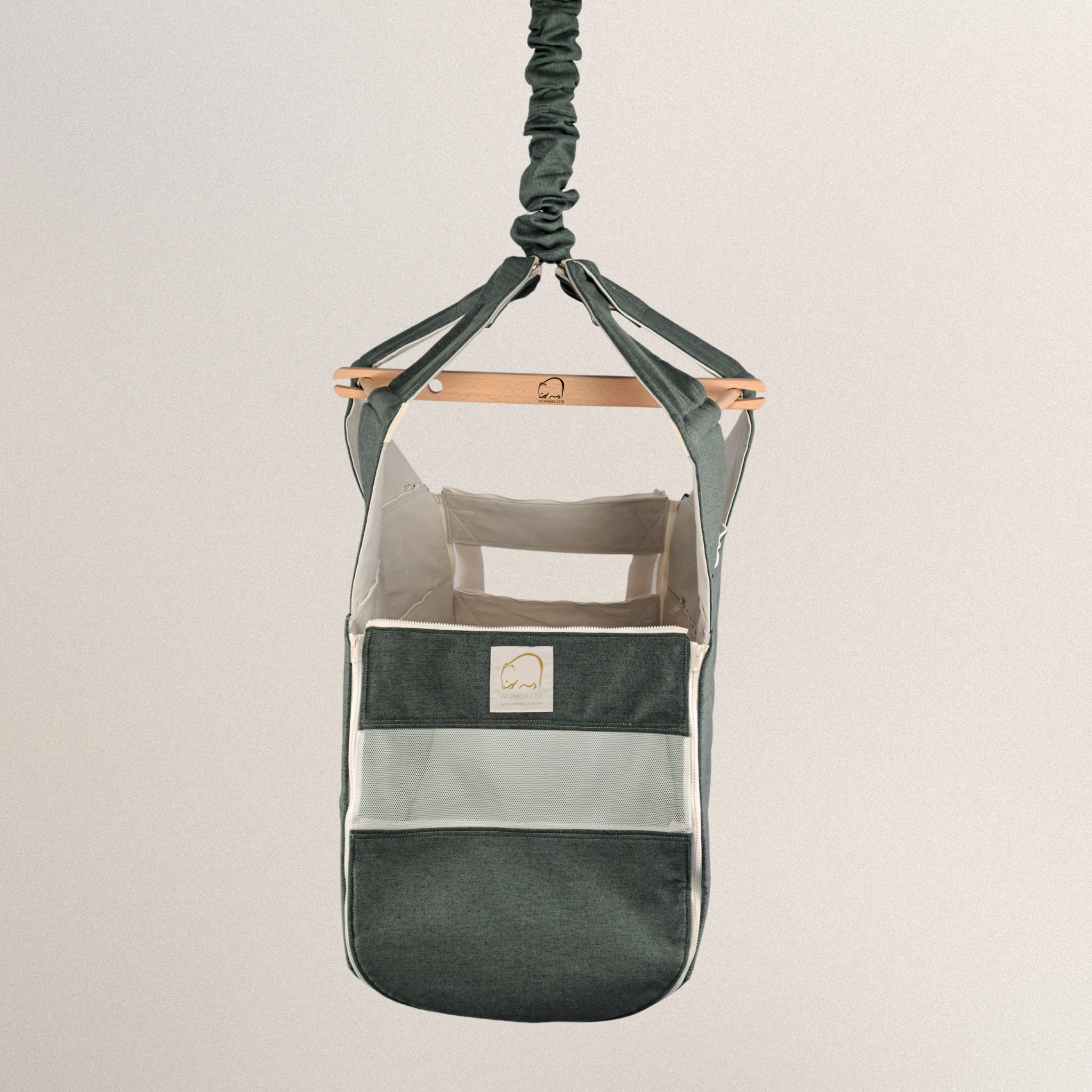 WOMBAGEE® CLASSIC Hängewiege für Babys und Kinder bis 40kg in grün
