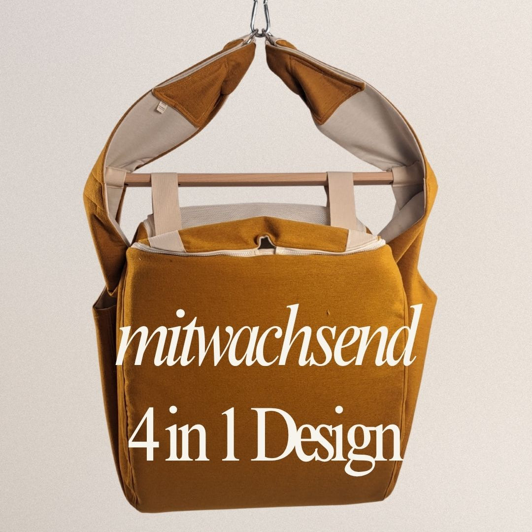 Wombagee Federwiege XXL fuer Kinder als Haengesessel in der Farbe sunbeam